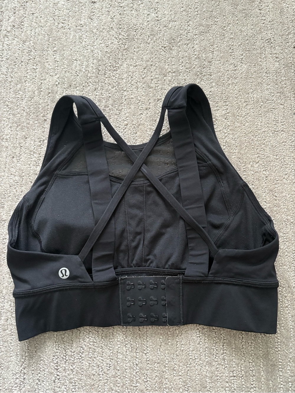 lululemon athletica Black Strappy Medium-Support Sports Bra